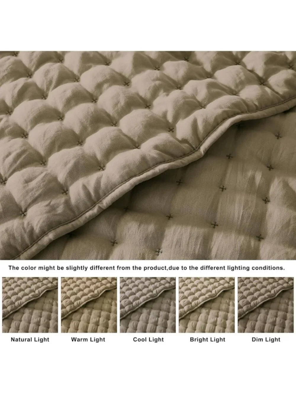 King Size Lightweight Quilt Set with 2 Pillow Shams - Soft Bedspread for All